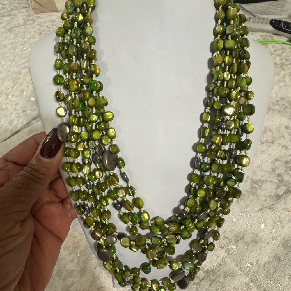 Elegant Silpada Green Beaded Necklace